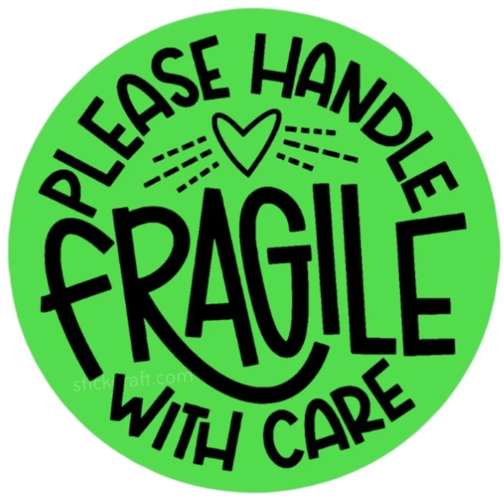 Please handle with care sticker, careful, label sticker 13 colors to choose from